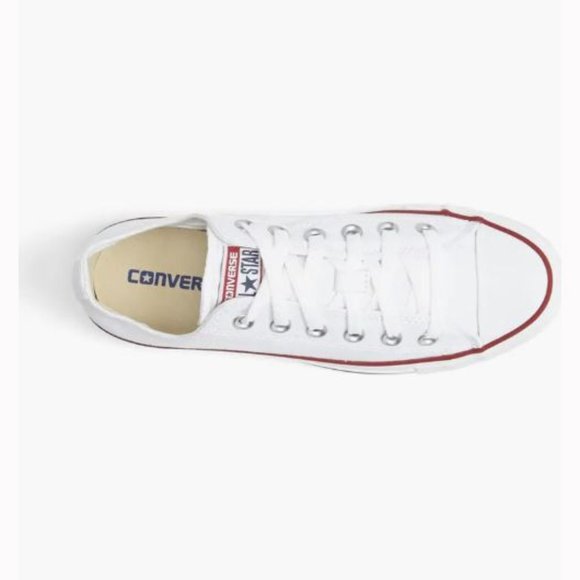 Converse White Sneakers with Red and Blue Stripes - Picture 7 of 16